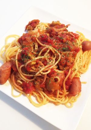 茄子とイカのトマトパスタ☆-レシピのメイン写真