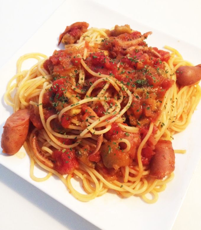 茄子とイカのトマトパスタ☆-レシピのメイン写真