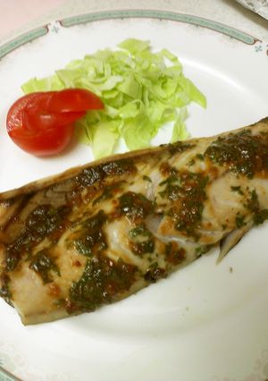 紫蘇と味噌が香る焼き塩サバ-レシピのメイン写真