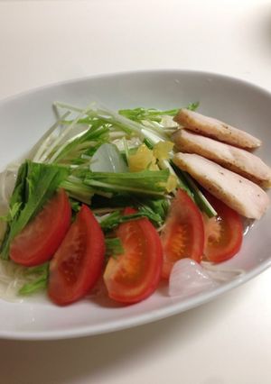 冷たい塩レモン 鶏ガラスープそうめん-レシピのメイン写真