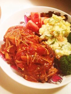 茸のトマト煮込みハンバーグ♡-レシピのメイン写真