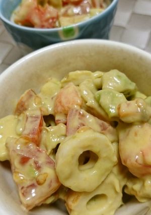 アボカドとちくわとトマトのミニサラダ-レシピのメイン写真