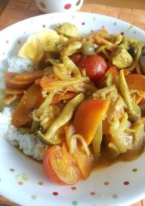 トマトとしめじのカレー-レシピのメイン写真