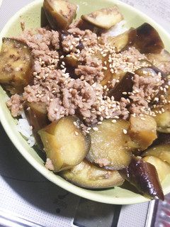 茄子とひき肉の和風丼-レシピのメイン写真