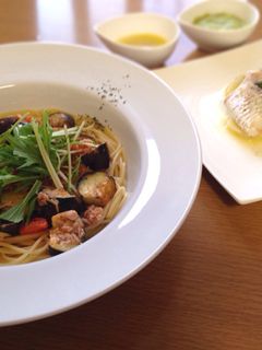 ツナとナスとトマトのスパゲッティ-レシピのメイン写真