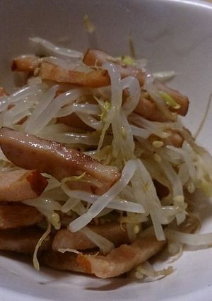 焼豚入りのもやしナムル～お中元消費に～-レシピのメイン写真