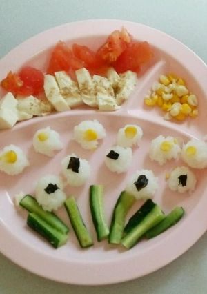 離乳食後期・つかみ食べ夏野菜プレート-レシピのメイン写真