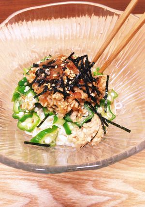 適当に☆納豆オクラそうめん-レシピのメイン写真