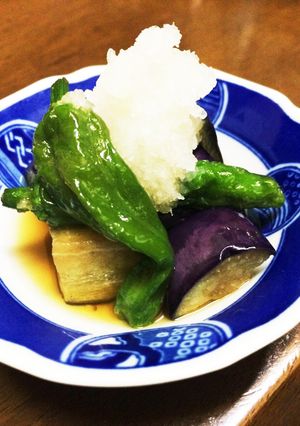 ナスとししとうにおろしを添えて-レシピのメイン写真