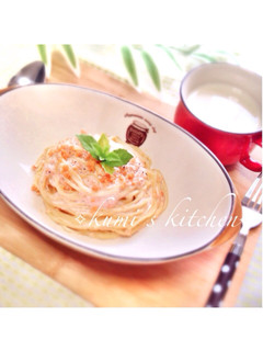 混ぜるだけ…超簡単♡鮭のクリームパスタ♡-レシピのメイン写真