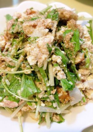 ☆お手軽♪水菜とツナで白和えサラダ☆-レシピのメイン写真