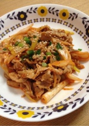 胡麻油香る〜麺つゆで豚キムチ☆-レシピのメイン写真