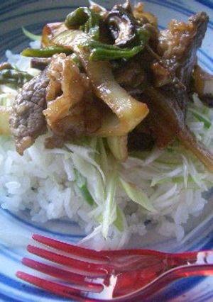 バーベキューや焼肉の残り物DEスタミナ丼-レシピのメイン写真