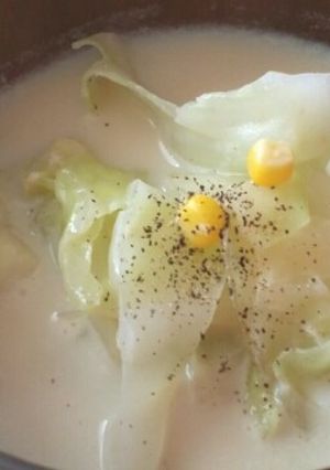 ヘルシークリーミー♡豆乳キャベツスープ-レシピのメイン写真