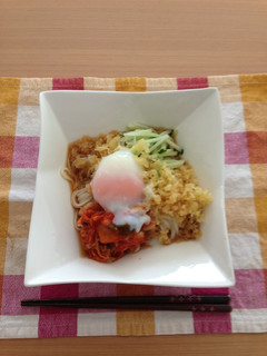冷やし温玉キムチうどん-レシピのメイン写真
