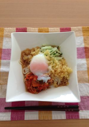 冷やし温玉キムチうどん-レシピのメイン写真