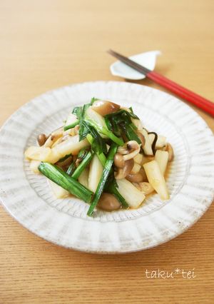 ニラと長いものシャキシャキ炒め-レシピのメイン写真