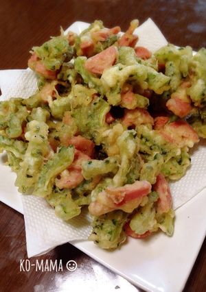ゴーヤと魚肉ソーセージのかき揚げ-レシピのメイン写真
