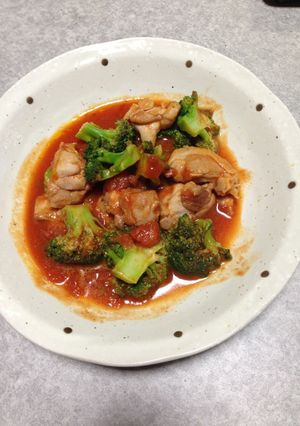 さっぱり♪鶏とブロッコリーのトマト炒め-レシピのメイン写真