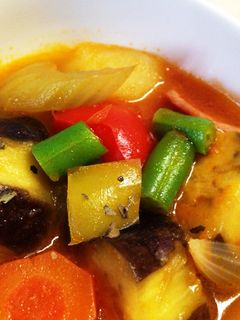 夏野菜でラタトゥイユ風トマトスープ-レシピのメイン写真