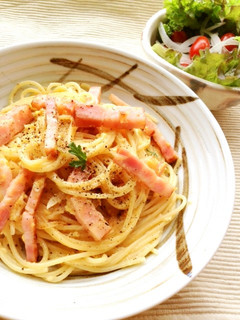 ごろごろベーコンのカルボナーラ-レシピのメイン写真