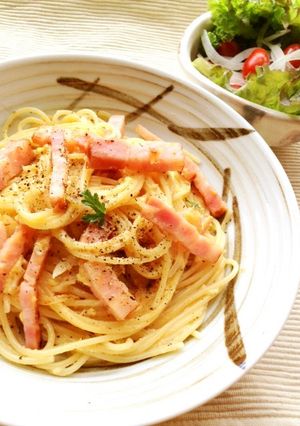 ごろごろベーコンのカルボナーラ-レシピのメイン写真