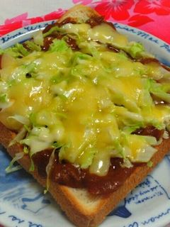 残ったカレーでキャベツカレートースト-レシピのメイン写真