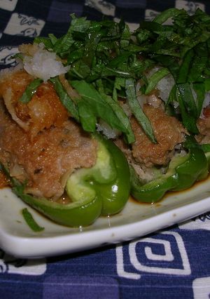 うまか～♪肉詰めＰマン＋大葉にんにく醤油-レシピのメイン写真