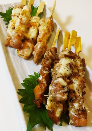 レンジで簡単★ピリッとチーズ炭火焼き鳥-レシピのメイン写真