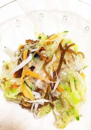 春に簡単便利♪もずくと野菜の健康サラダ-レシピのメイン写真