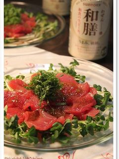 柚子胡椒風味の鮪の和風カルパッチョ-レシピのメイン写真