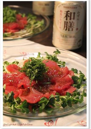 柚子胡椒風味の鮪の和風カルパッチョ-レシピのメイン写真