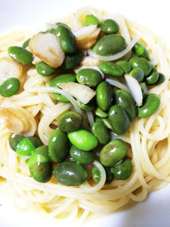 夏イロ♡枝豆とガーリックのパスタ-レシピのメイン写真