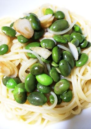 夏イロ♡枝豆とガーリックのパスタ-レシピのメイン写真