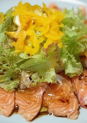 サーモンのカルパッチョ和風テイスト-レシピのメイン写真