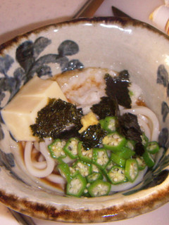 夏の朝のとろろ、うどん-レシピのメイン写真