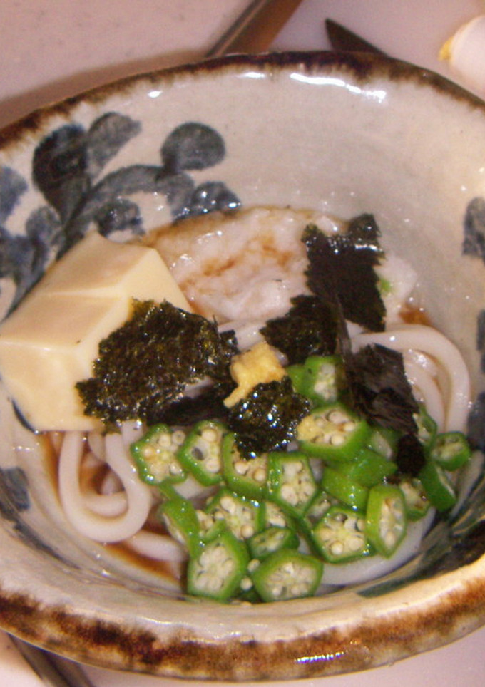 夏の朝のとろろ、うどん-レシピのメイン写真