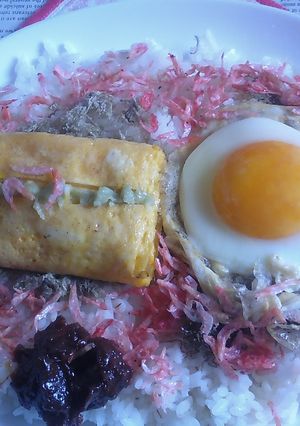 備蓄米でカフェ丼V90〜W玉子焼き-レシピのメイン写真