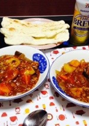 夏野菜キーマ風カレー-レシピのメイン写真