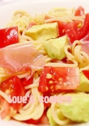レモン風味トマトとアボガド冷製パスタ-レシピのメイン写真