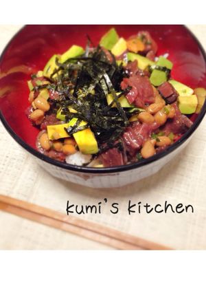 ぶり納豆アボカド丼！簡単！-レシピのメイン写真