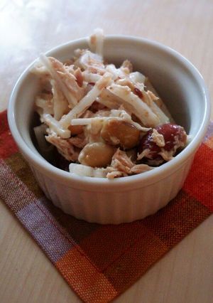 大根とツナおかかお豆のゴマドレサラダ★-レシピのメイン写真