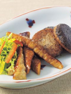 介護食 しいたけとごぼうの照り焼き-レシピのメイン写真