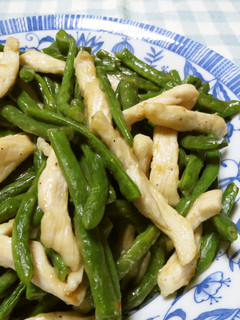 いんげんと鶏胸肉のにんにく醤油炒め♬-レシピのメイン写真