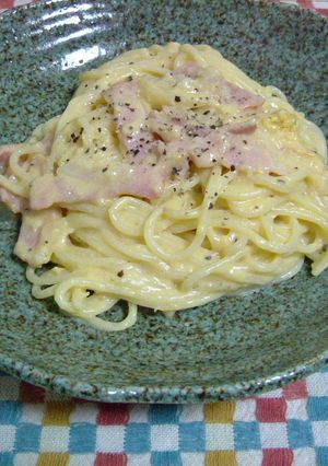ﾚﾝｼﾞで超簡単！コーンｶﾙﾎﾞﾅｰﾗ☆-レシピのメイン写真