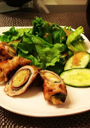 夏野菜♪ミョウガと大葉の甘辛肉巻き-レシピのメイン写真