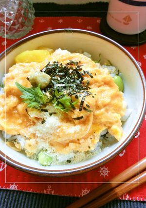 ファミコレ✫お手軽たらこ卵どんぶり。-レシピのメイン写真