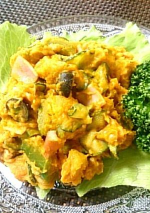 簡単かぼちゃサラダ～味付けは焼肉のタレ♪-レシピのメイン写真