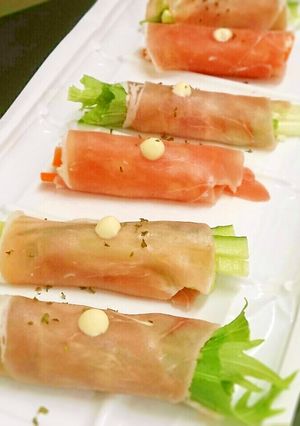 簡単!!色々野菜の生ハム巻き前菜-レシピのメイン写真