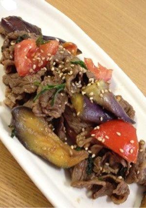焼肉のタレで*夏野菜と牛肉の大葉風味炒め-レシピのメイン写真